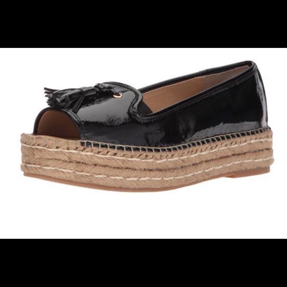 Adrienne Vittadini Parke Peep Toe Espadrilles  8.5